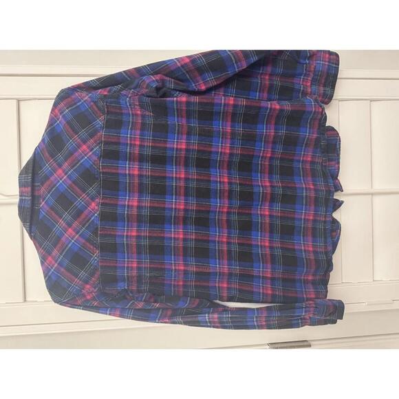 Carhartt women's plaid flannel long-sleeve button-up shirt size M - Picture 3 of 5